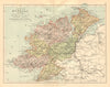 COUNTY DONEGAL. Antique county map. Ulster. Ireland. BARTHOLOMEW c1902 old