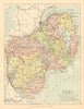 COUNTY DOWN. Antique county map. Ulster Belfast Lisburn Bangor BARTHOLOMEW c1902