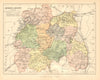 QUEENS COUNTY (LAOIS) . Antique county map. Leinster. Ireland. BARTHOLOMEW c1902
