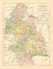COUNTY TIPPERARY. Antique county map. Munster. Ireland. BARTHOLOMEW c1902
