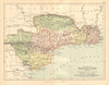 COUNTY WATERFORD. Antique county map. Munster. Ireland. BARTHOLOMEW c1902