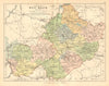 COUNTY WESTMEATH. Antique county map. Leinster. Ireland. BARTHOLOMEW c1902