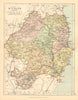 COUNTY WICKLOW. Antique county map. Leinster. Ireland. BARTHOLOMEW c1902