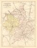 CAMBRIDGESHIRE & HUNTINGDONSHIRE. Antique county map. Railways. PHILIP 1884
