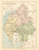 CUMBERLAND & WESTMORELAND. County map. Railways Constituencies. PHILIP 1884