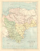 DEVONSHIRE. Antique county map. Railways canals. Constituencies. PHILIP 1884
