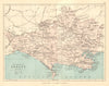 DORSET. Antique county map. Railways roads canals. PHILIP 1884 old