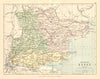 ESSEX. Antique county map. Railways. Constituencies. PHILIP 1884 old