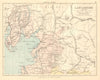 LANCASHIRE NORTH. Antique county map. Railways. PHILIP 1884 old