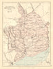 MONMOUTHSHIRE. Antique county map. Railways roads canals. PHILIP 1884 old
