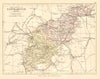 NORTHAMPTONSHIRE. County map. Railways canals. Constituencies. PHILIP 1884