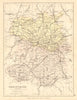 SHROPSHIRE. Antique county map. Railways canals. Constituencies. PHILIP 1884