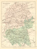 WILTSHIRE. Antique county map. Railways roads canals constituencies. PHILIP 1884