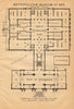 METROPOLITAN MUSEUM OF ART GROUND FLOOR. New York. BAEDEKER 1904 old map