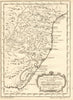 'Suite du Bresil'. Southern Brazil & Uruguay. BELLIN 1758 old antique map