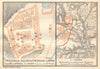 Trinity Lavra of St. Sergius Monastery Sergiyev Posad Russia VERY SMALL 1912 map