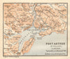 Port Arthur city plan Lüshunkou/Lvshunkou District Ryojun China. SMALL 1912 map