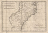 Partie Sud des Etats Unis de l'Amérique Septentrionale. Carolinas BONNE 1780 map