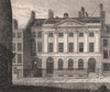 Skinners' Hall, London. Antique engraved print 1817 old picture
