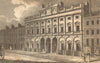 Somerset House, Lincolns Inn Fields, London. Antique engraved print 1817