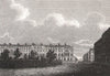 Fitzroy Square, London. Antique engraved print 1817 old picture