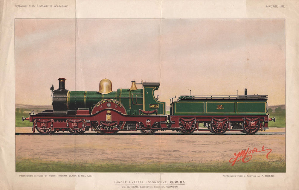 Single Express Locomotive "Lord of the Isles". Great Western Railway 1899