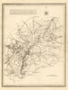 Antique county map of Gloucestershire. John Heywood. Railways. Coach roads c1864