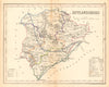 RUTLANDSHIRE county map by ARCHER & DUGDALE. Seats canals polling places c1845