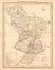 Antique county map of DERBYSHIRE by George COLE & John ROPER c1835 old