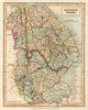 Antique county map of LINCOLNSHIRE by Sidney Hall 1831 old chart