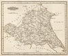 East Riding of Yorkshire with Ainsty Liberty by Benjamin Baker c1810 old map