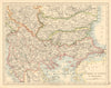 TURKEY IN EUROPE & BULGARIA Rumili East Rumelia Balkans JOHNSTON 1892 old map