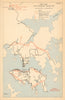 Hong Kong, British Dispositions, December 1941 1957 old vintage map plan chart