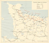 D-Day Normandy landings. Situation morning 10th June 1944. Overlord 1962 map