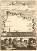 BAGHDAD 'Bagdet' Walled city & fortifications plan Iraq MALLET Trimmed 1683 map
