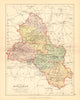 COUNTY MONAGHAN. Antique county map. Ulster. Ireland. BARTHOLOMEW 1886 old