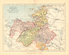 COUNTY SLIGO. Antique county map. Connaught. Ireland. BARTHOLOMEW 1886 old