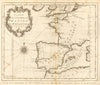 Carte des Côtes de France & d’Espagne. France Spain coast BELLIN/SCHLEY 1747 map