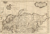 'Les voyages de Rubruquis, Marco Polo, Jenkinson'. BELLIN/SCHLEY 1749 old map