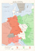 German surrender & end of World War 2. Allied Advances March-May 1945 1968 map
