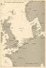 English Channel & North Sea ports. 1943 Battle of the Atlantic 1954 old map