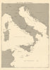 Central Mediterranean ports in 1943. Italy Adriatic. World War 2 1954 old map
