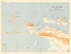 Western New Guinea 1943/44. Indonesia. Maluku Islands. World War 2 1961 map