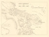 Huon Peninsula campaign 1943/44. Papua New Guinea World War 2 Airfields 1961 map