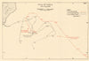 Naval Battle of Calabria, 9th July 1940. Sketch map. World War 2 1954 old