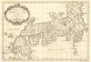 'Carte de l’Empire du Japon'. Empire of Japan. BELLIN 1752 old antique map