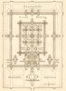 Angkor Wat sketch map. Cambodia 1920 old antique vintage plan chart