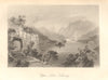 Upper Lake, Killarney. Ireland 1843 old antique vintage print picture