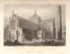 St. Canice's Cathedral, Kilkenny. Ireland 1843 old antique print picture