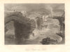 Natural Bridges of Ross, near Kilkee, County Clare. Ireland 1843 old print